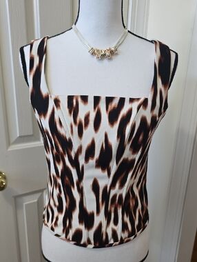 BOLD ELEMENTS BRAND WOMEN'S ANIMAL PRINT SUMMER CROP TOP SIZE SMALL